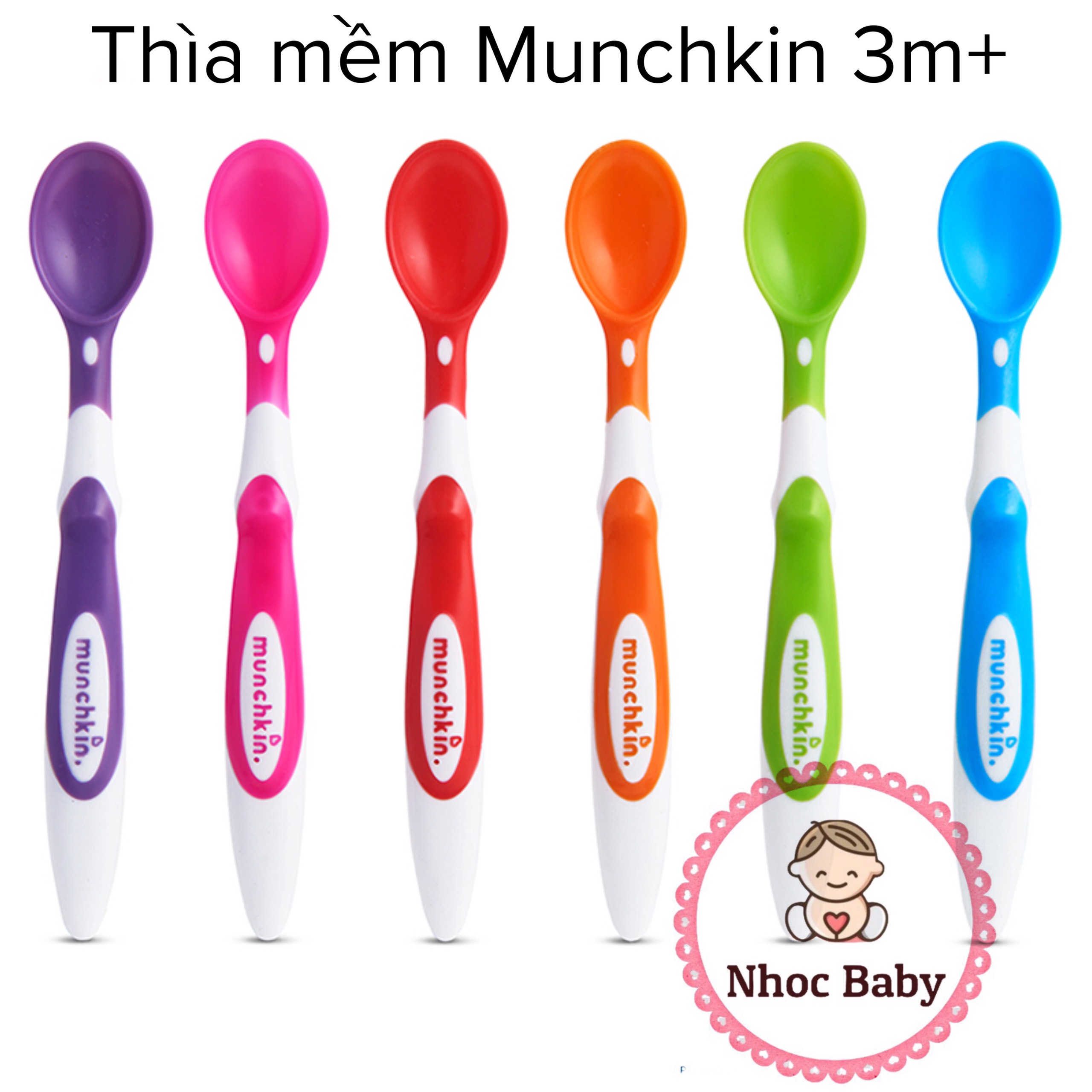 Thìa mềm Munchkin cho bé 3m+ (tách set)