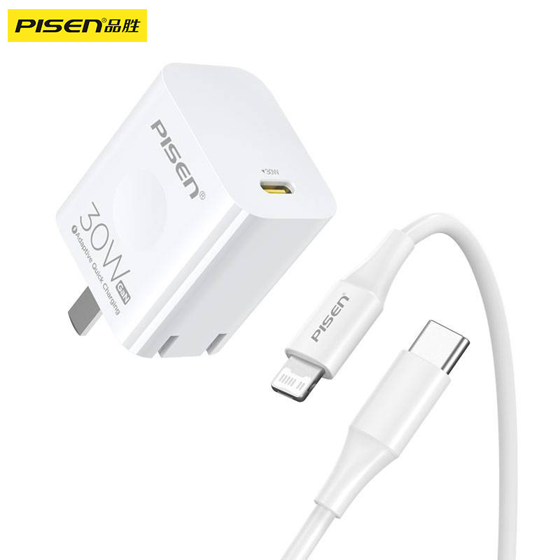Bộ sạc nhanh pisen quick ts-c160 / ts-c179 typec to lightning 30w hỗ trợ pd3.0 / qc4.0+ / fcp / acp/ protocol - phụ kiện 1986