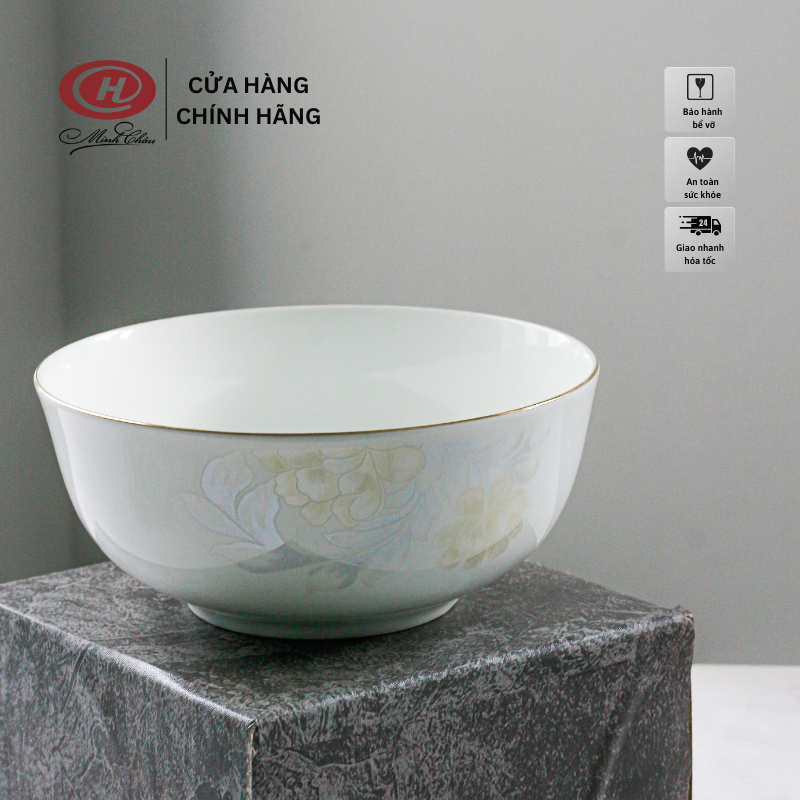 Bát tô hàn sứ xương hoa kẻ cao cấp - sứ minh châu
