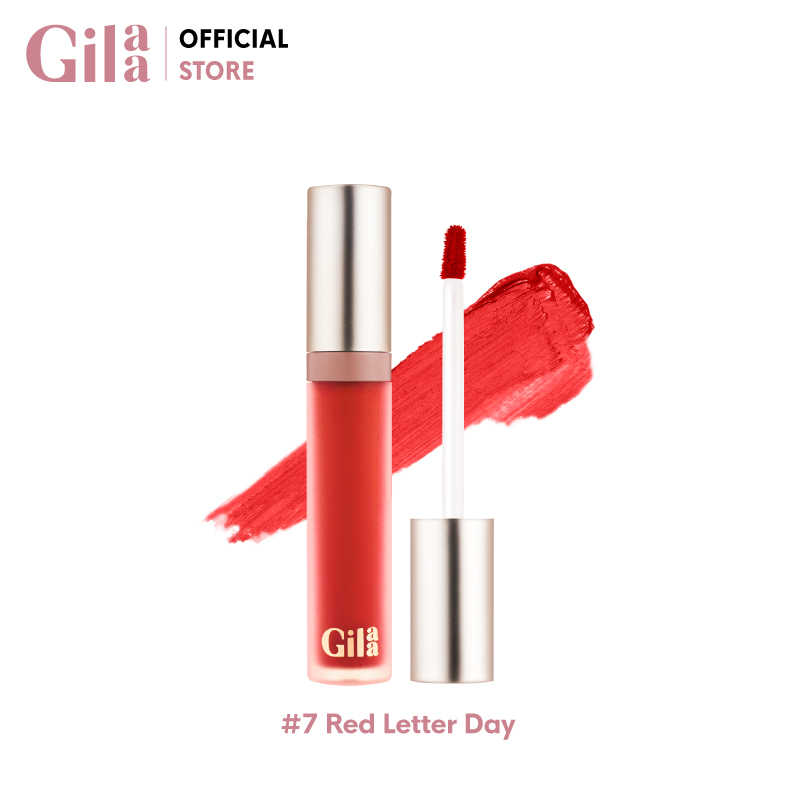 Son kem lì thế hệ mới Gilaa Long Wear Lip Cream Full Size (5g) 07 - Red Letter Day - Đỏ thuần
