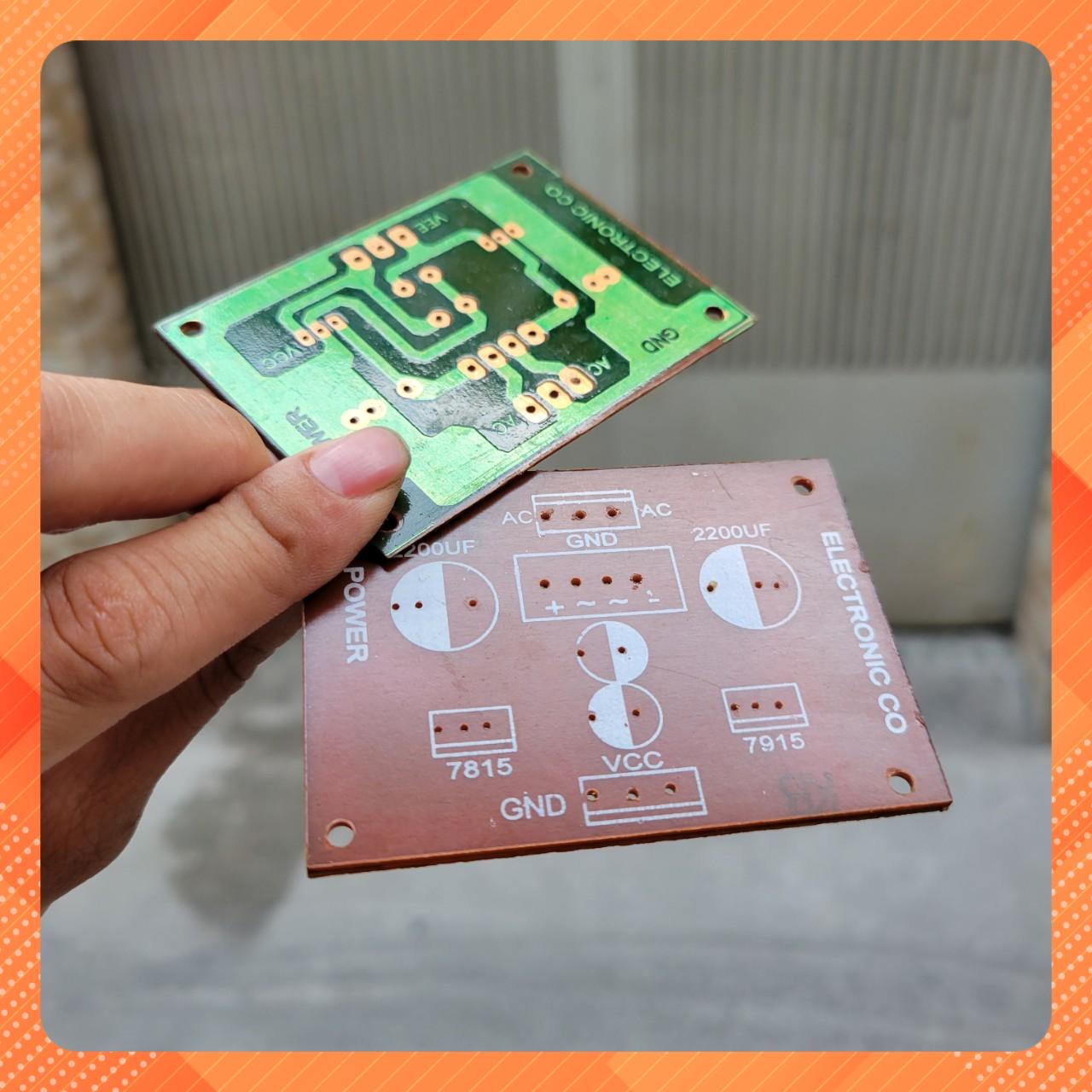 Mạch lọc nguồn đôi +-15v +-12v pcb