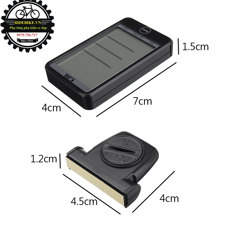 Đồng hồ đo tốc độ xe đạp không dây SUNDING SD-576C có đèn nền