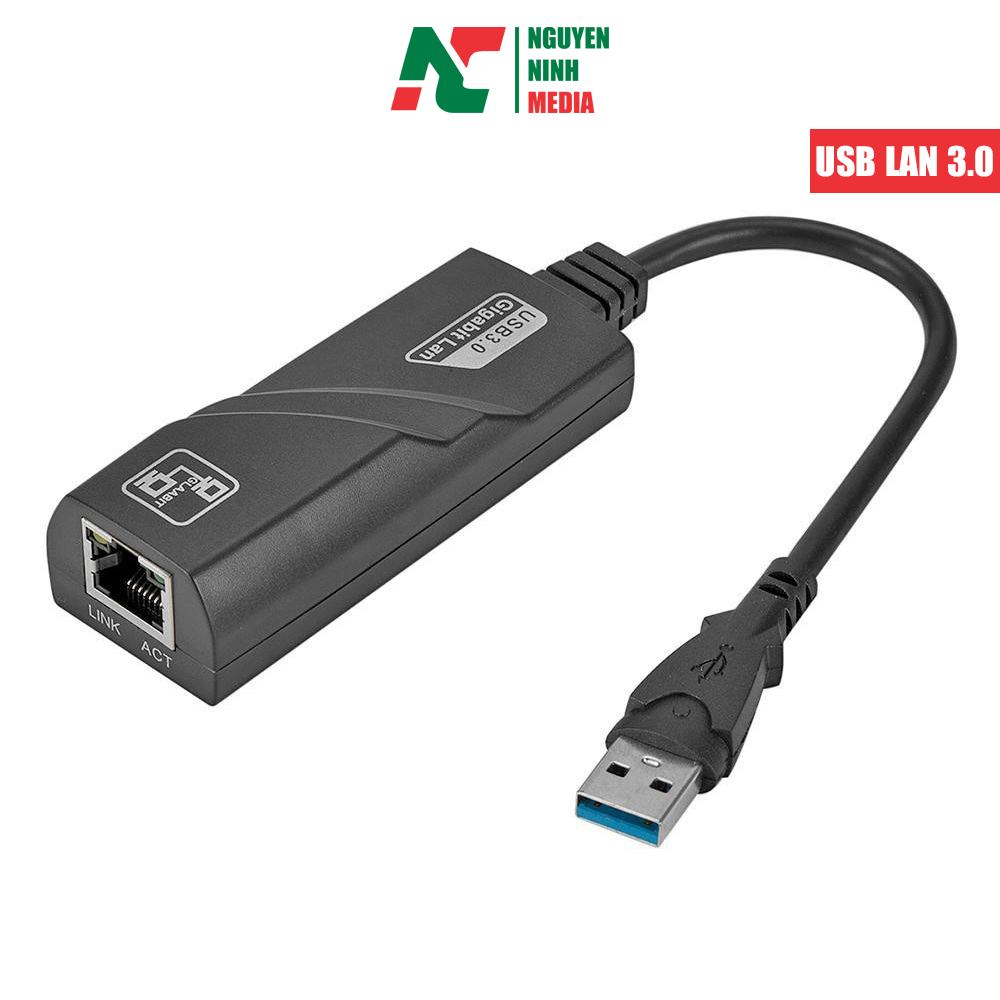 Cáp Chuyển Đổi USB 3.0 To Lan 10/100/1000 Mbps Gigabit - USB Sang Lan