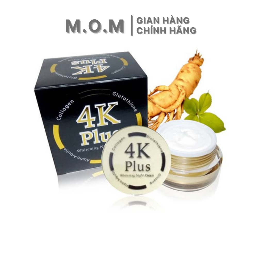 Kem Dưỡng Trắng Da Mặt Ban Đêm 4K Plus 5X Thái Lan [Màu Đen]