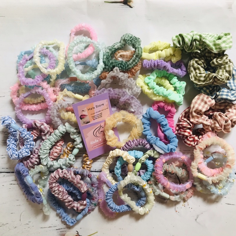 Dây buộc tóc Scrunchies đủ các màu, các kiểu, các size