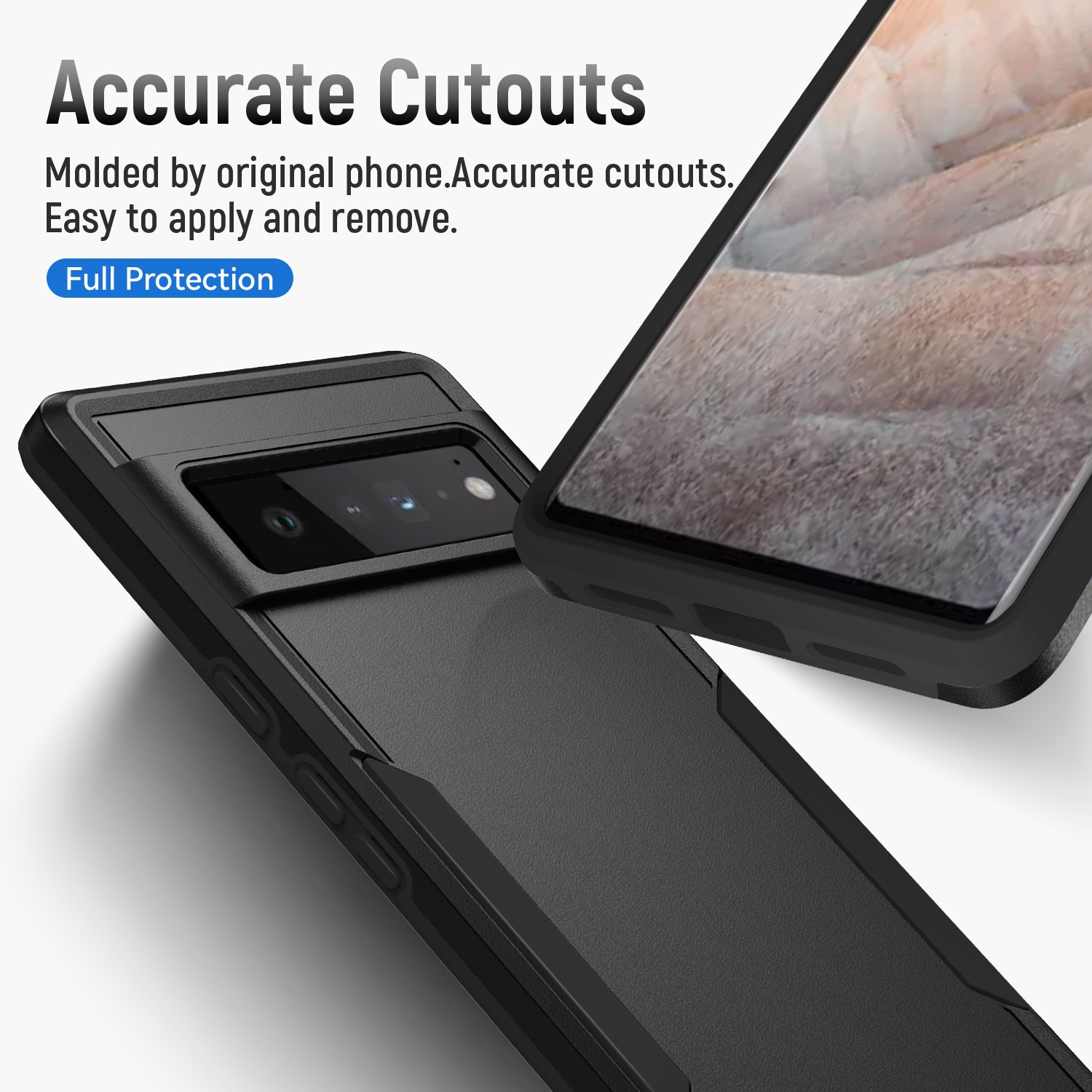 Heavy Duty Rugged Armor Shockproof Case For Google Pixel 8 7 6 Pro 6A 7A Soft TPU Hard Plastic Protective Back Cover Fundas