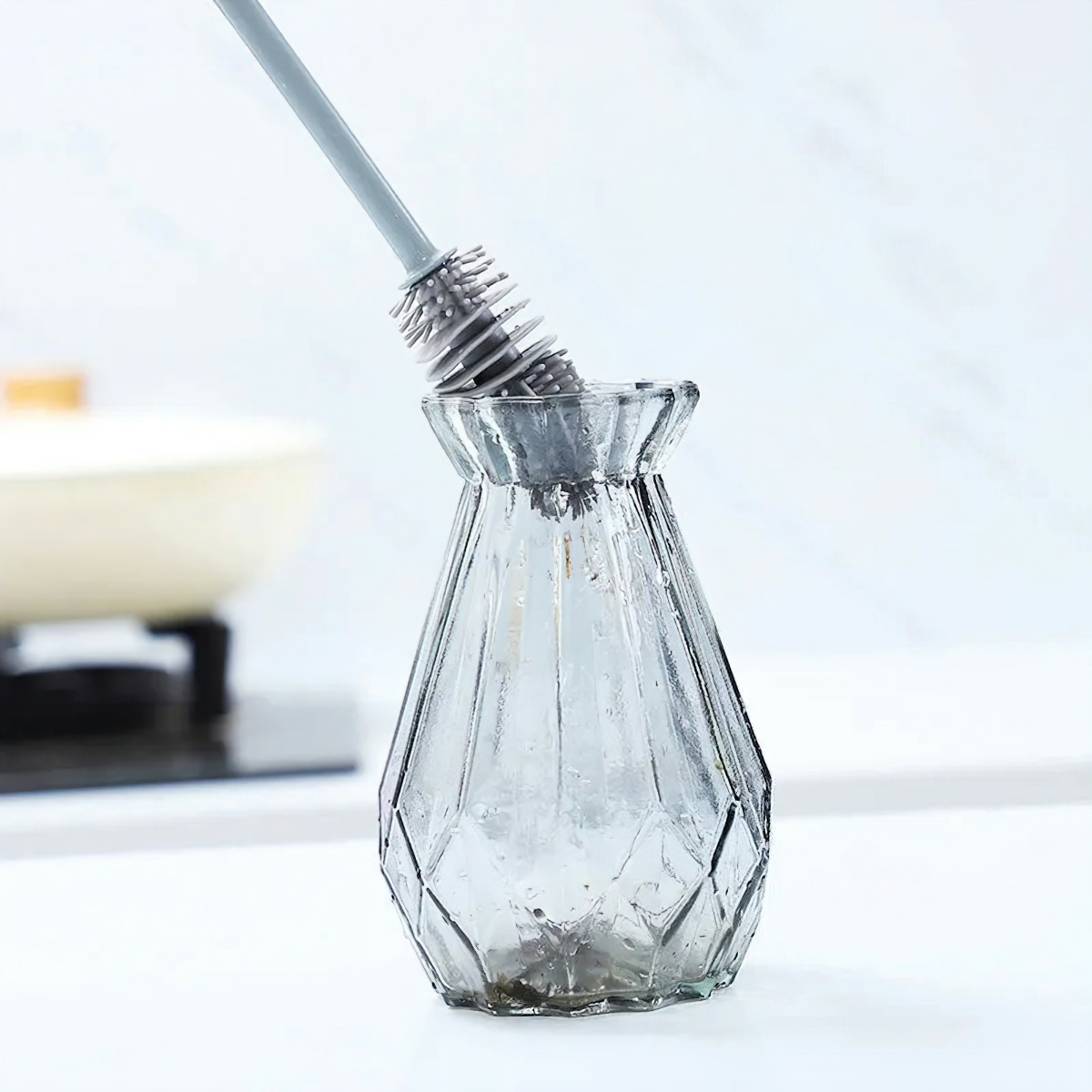Cây Cọ Silicon Rửa Ly Cốc, Bình Sữa cốc cán cầm dài BIGBA