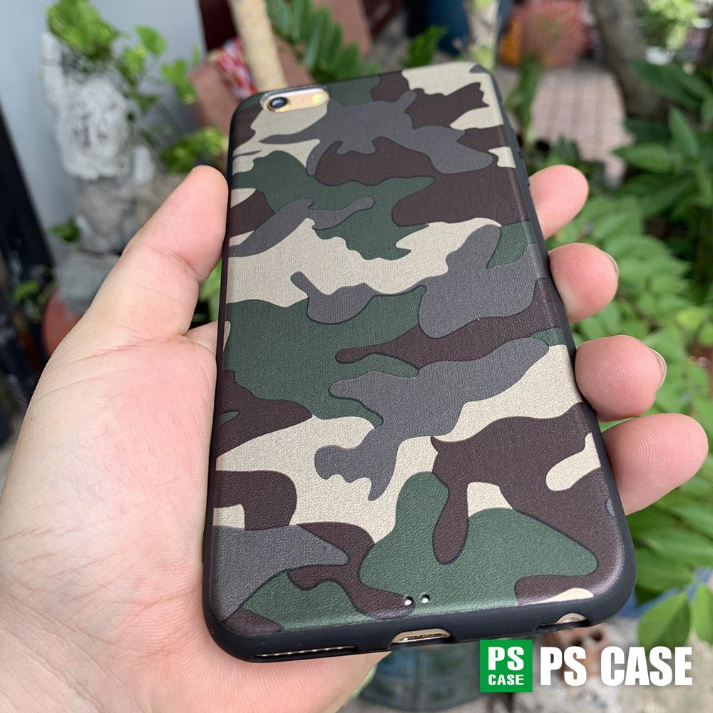 (Màu xanh) Ốp lưng camo iPhone 6 Plus / iPhone 6s Plus dẻo toàn phần - PS Case phân phối