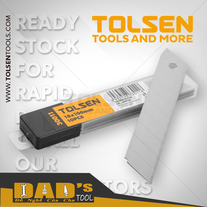[HCM]LƯỠI DAO RỌC GIẤY ( HỘP 10 LƯỠI ) - TOLSEN 30011/12
