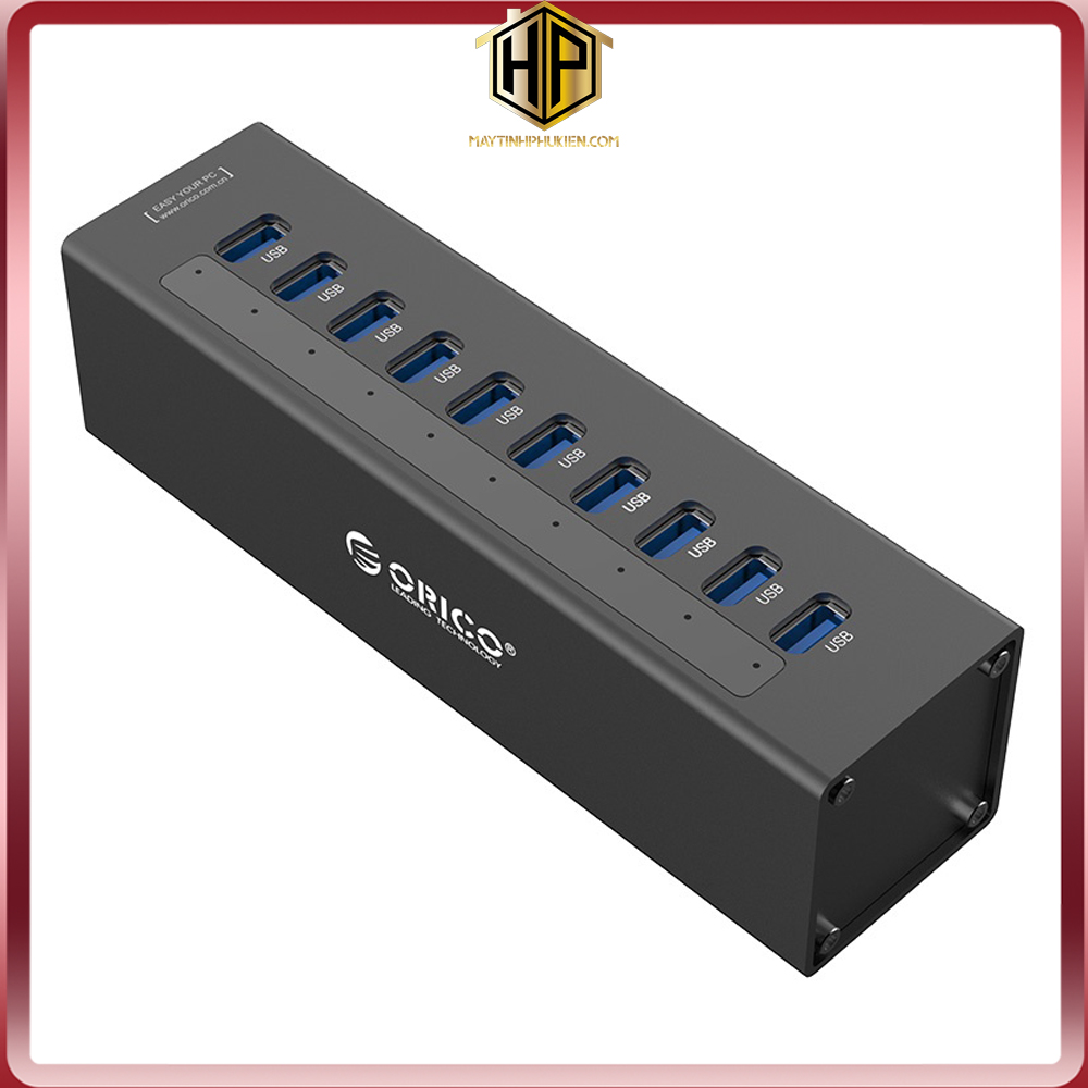 Orico a3h10-v2 - bộ chia 10 cổng usb 3.0 vỏ nhôm - hub usb 10 port