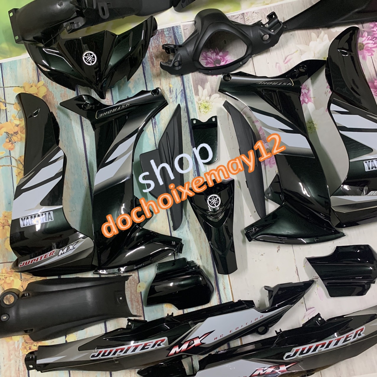 Bộ dàn áo xe Jupiter MX /  Gravita màu Đen  -nhựa ABS nguyên sinh cao cấp