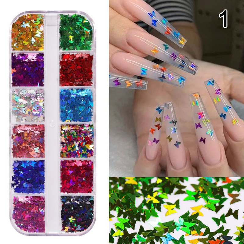 Bướm Trang Trí, Ẩn Gel Nail - sinailmi