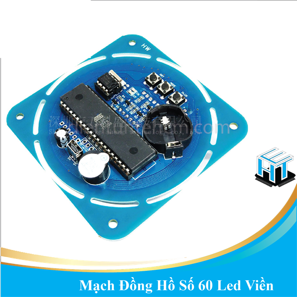 Mạch Đồng Hồ Số 60 Led Viền 89S52 DS1302
