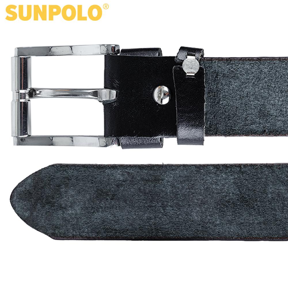 Thắt Lưng Nam Da Bò 1 Lớp BS05DN SUNPOLO (Đen, Nâu)