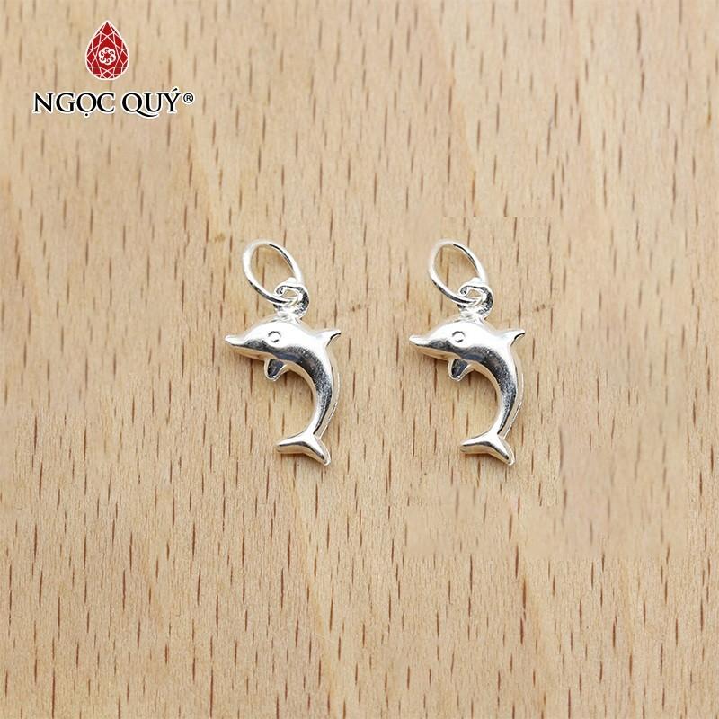 Charm bạc hình cá heo treo 12mm - Ngọc Qúy Gemstones