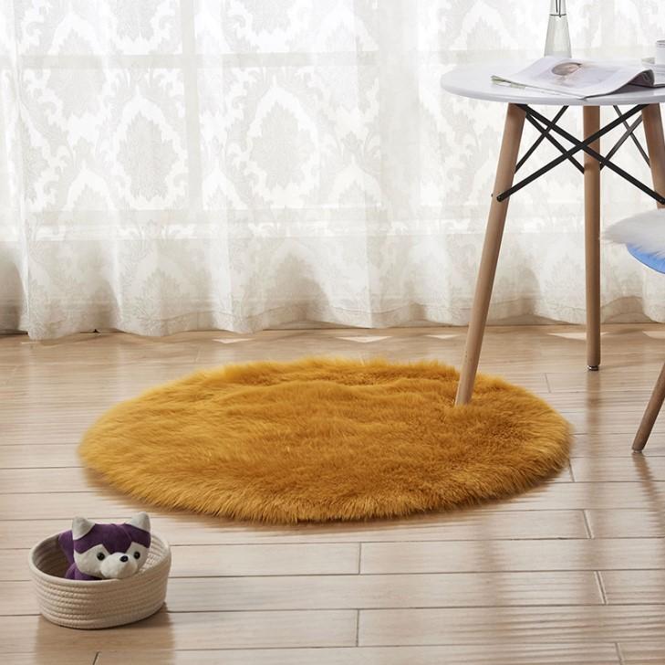[HCM]Thảm Lông Tròn Siêu Mịn Trang Trí