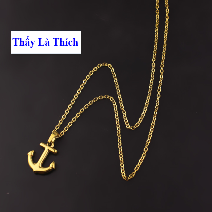 Gold chain children titanium boys face anchors độc originality-child safety-orange link 1 Đổi 1 if Hoen, rust