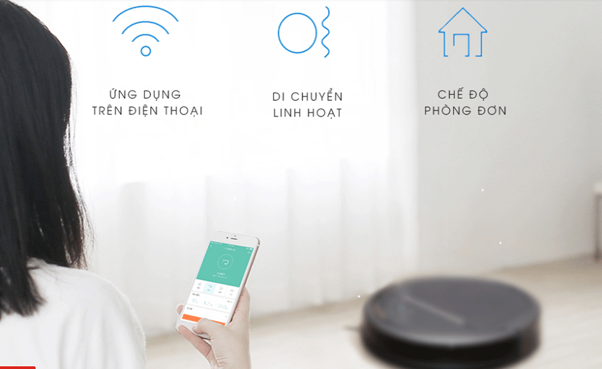 Robot Hút bụi lau nhà thông minh Ecovacs Deebot DD35 ( Tặng Remote điều khiển ngoài)