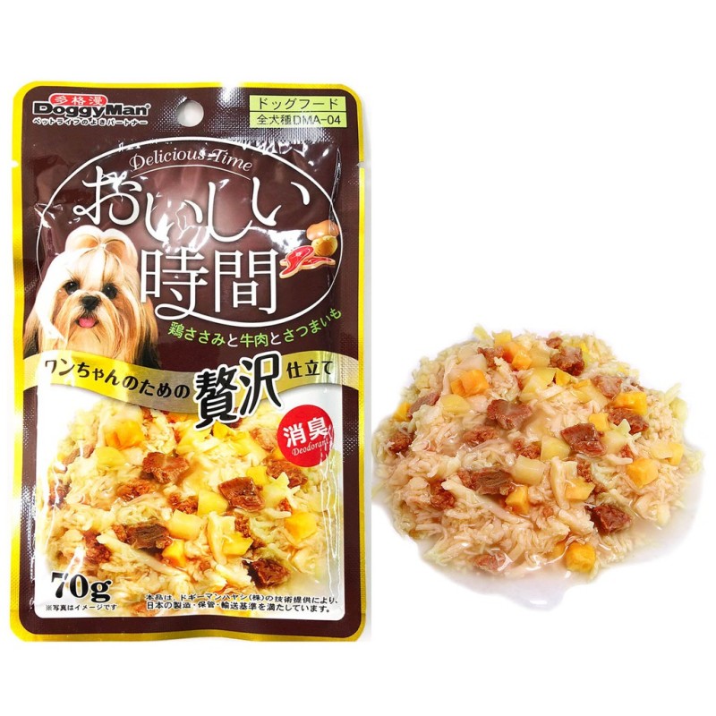 DOGGYMAN 1 Gói pate thịt gà cho chó bổ sung thịt bò và khoai lang or 1 gói pate thịt gà cho chó bổ sung cá ngừ , cá thu và rau.