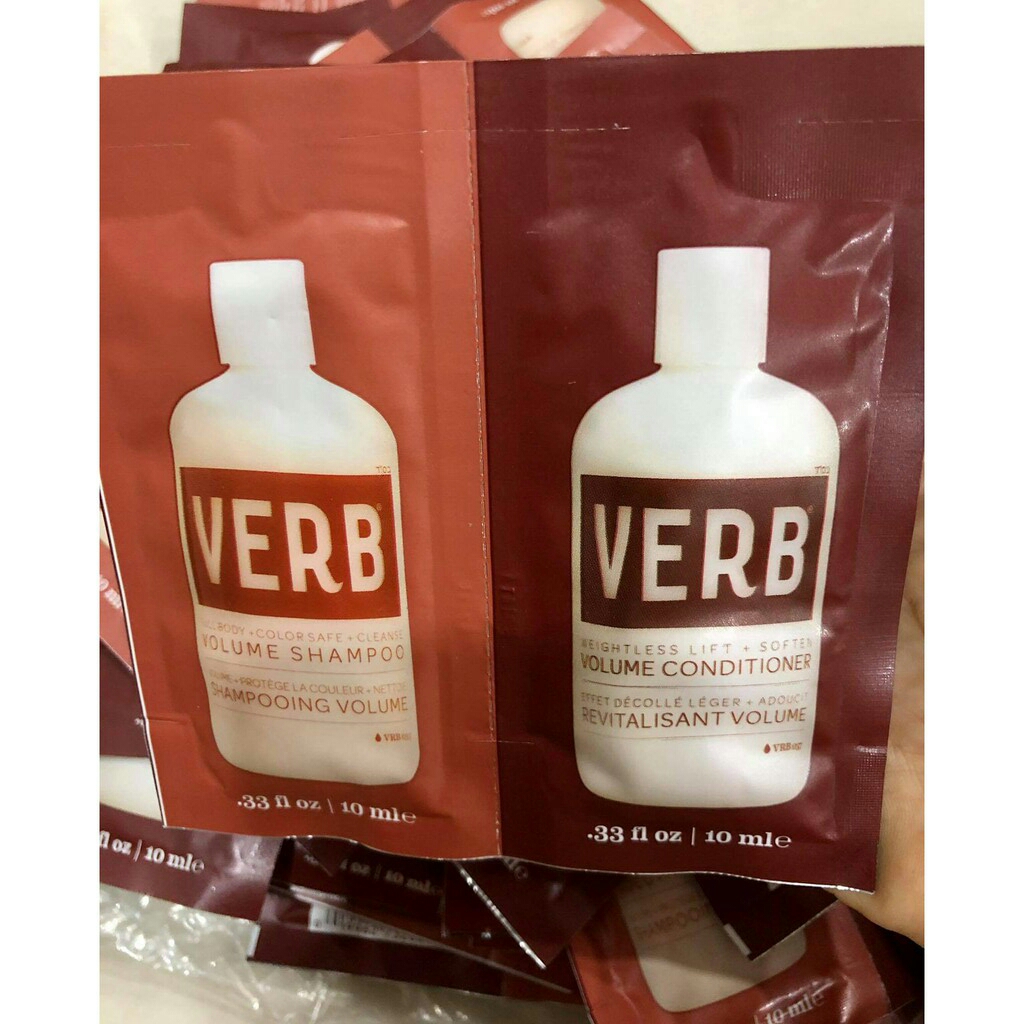 COMBO GỘI XẢ VERB VOLUME SHAMPOO & CONDITIONER 10ML*2 MỸ