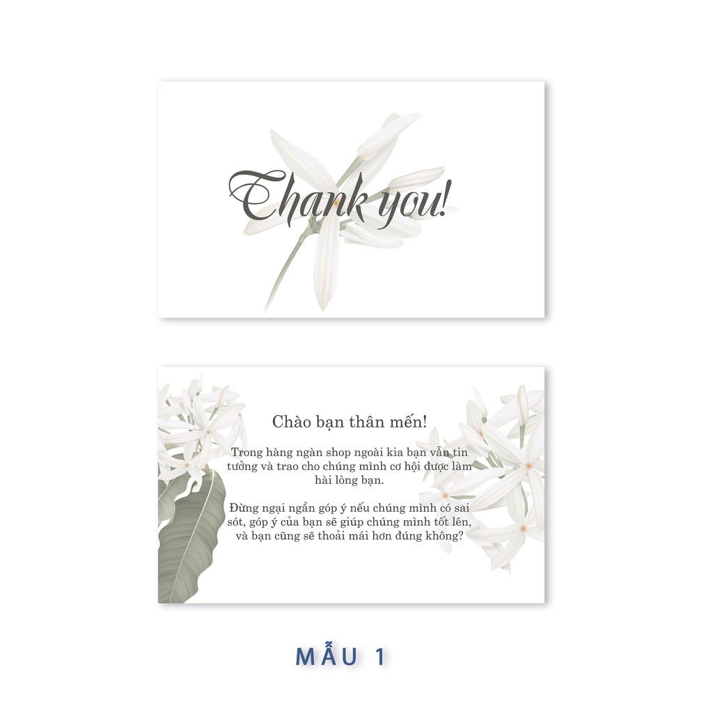 Hộp 50 card cám ơn, thiệp cảm ơn hoặc Thank you card dành riêng cho shop bán hàng dùng để tặng khách hàng KAS - KPOP ALL STARS