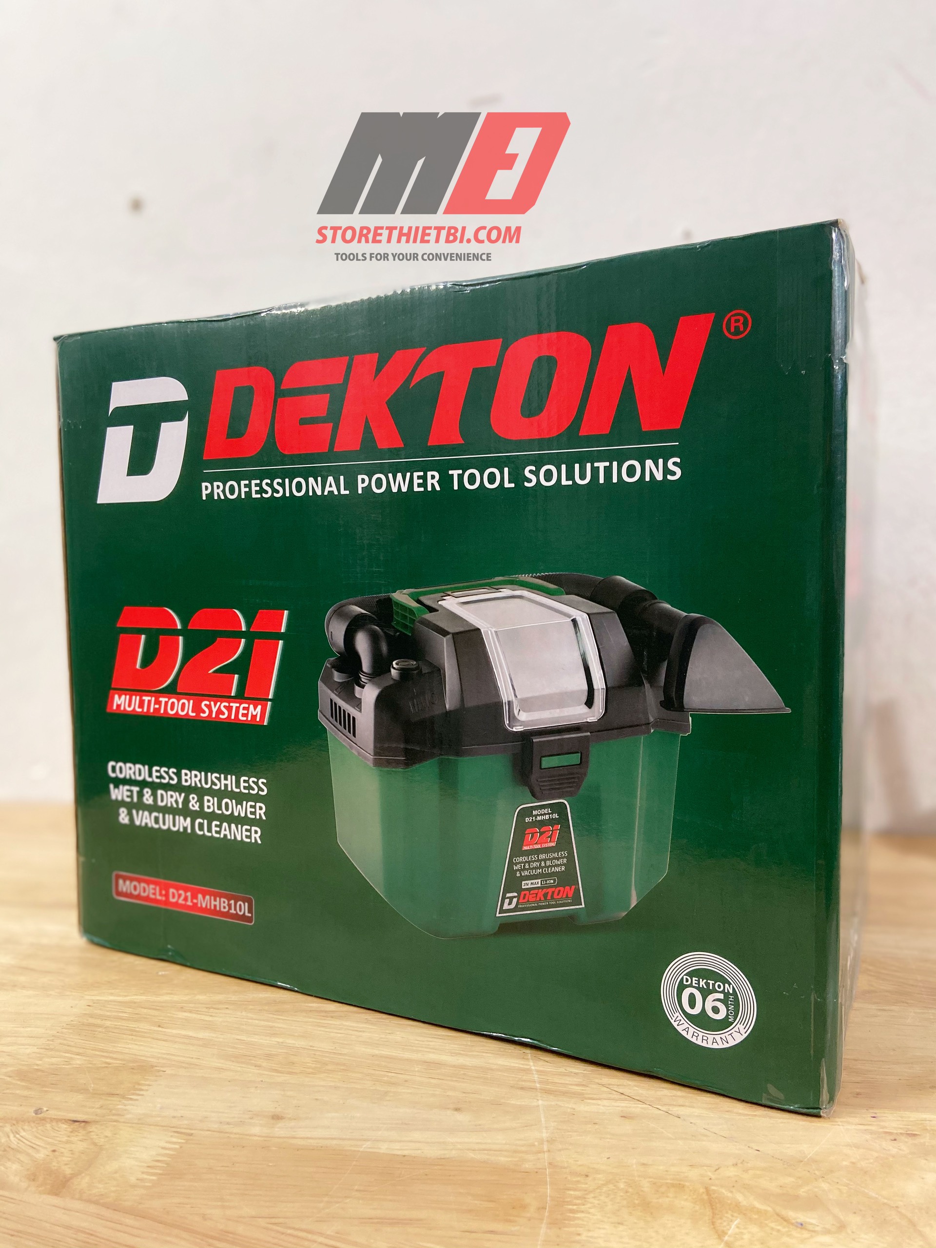 MÁY HÚT- THỔI BỤI DÙNG PIN D21 (HÚT ĐƯỢC NƯỚC) Dekton D21-MHB10L động cơ không chổi than