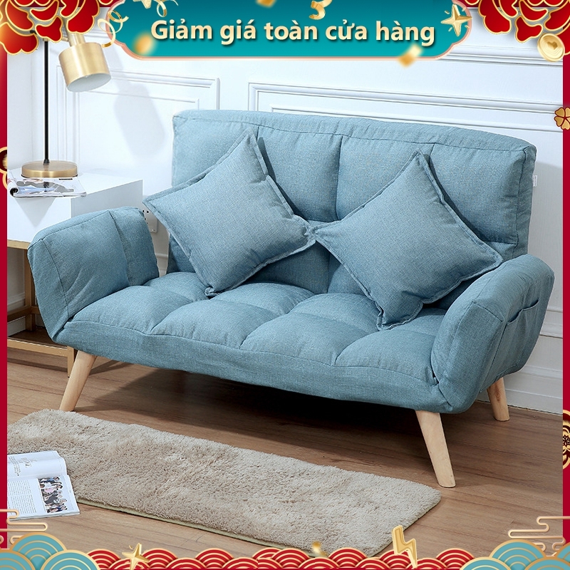 Ghế sô pha lười,sofa,sô pha có thể gấp lại sô pha đa chức năng chân gỗ chéo nhiều người dùng