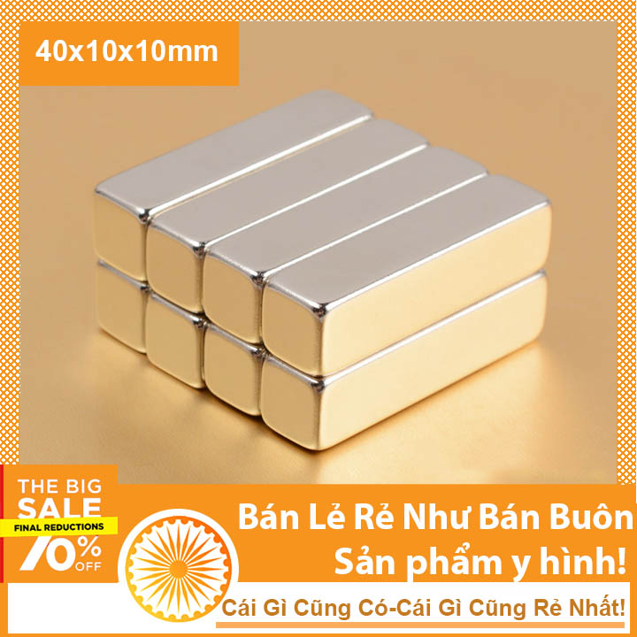 Nam châm đất hiếm 40x10x10mm siêu mạnh
