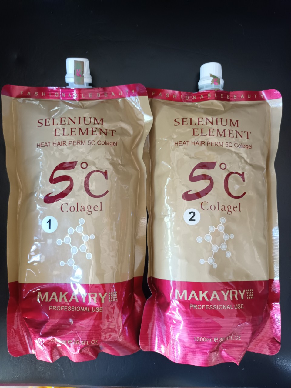 Thuốc Uốn Nóng Tóc Thơm 5C Colagen Makayry 1000Ml X2