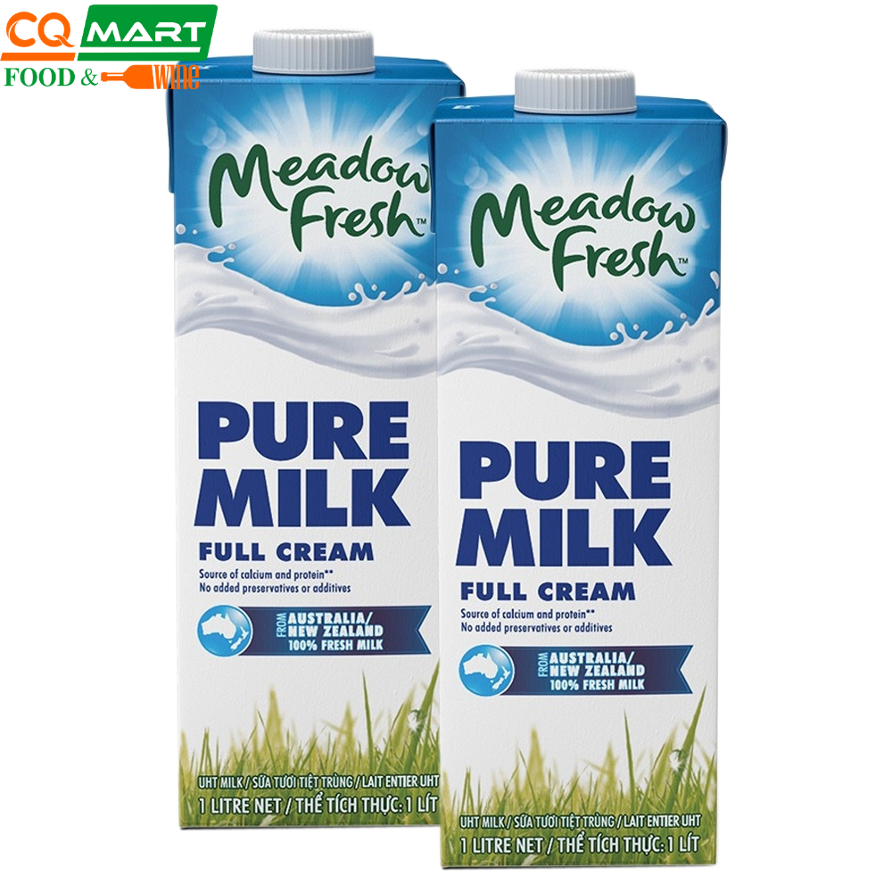 Sữa tươi meadow fresh pure milk nguyên kem hộp 1 lít