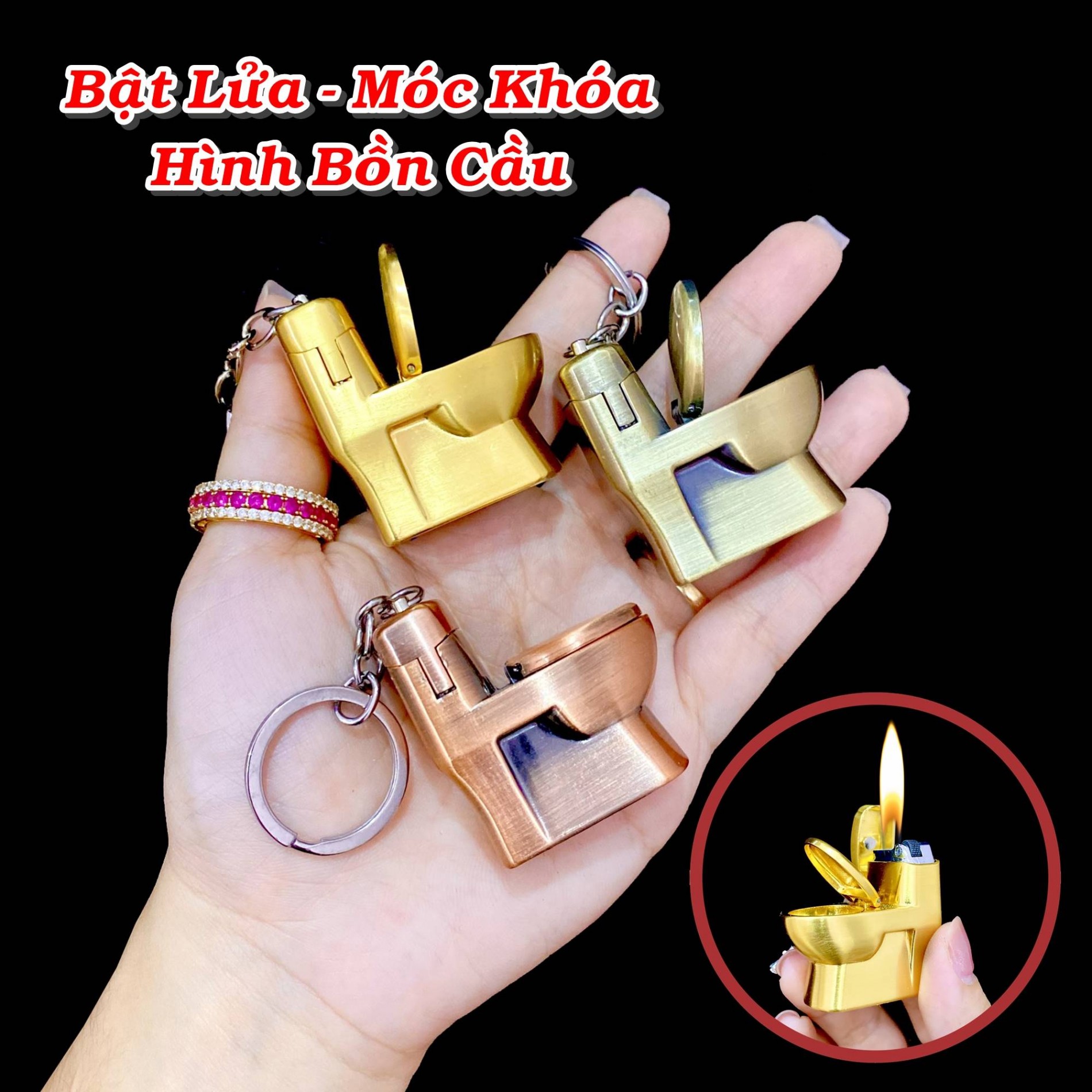 Unique Lighter in the Shape of a Mini Toilet - Uses Gas