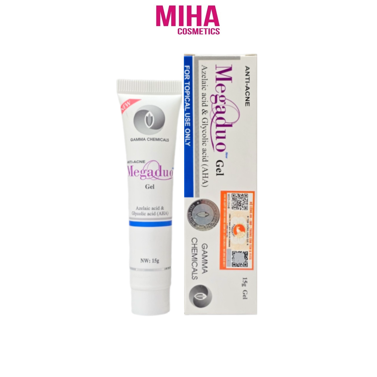 Kem dưỡng dạng gel giảm mụn và vết thâm megaduo gel 15g