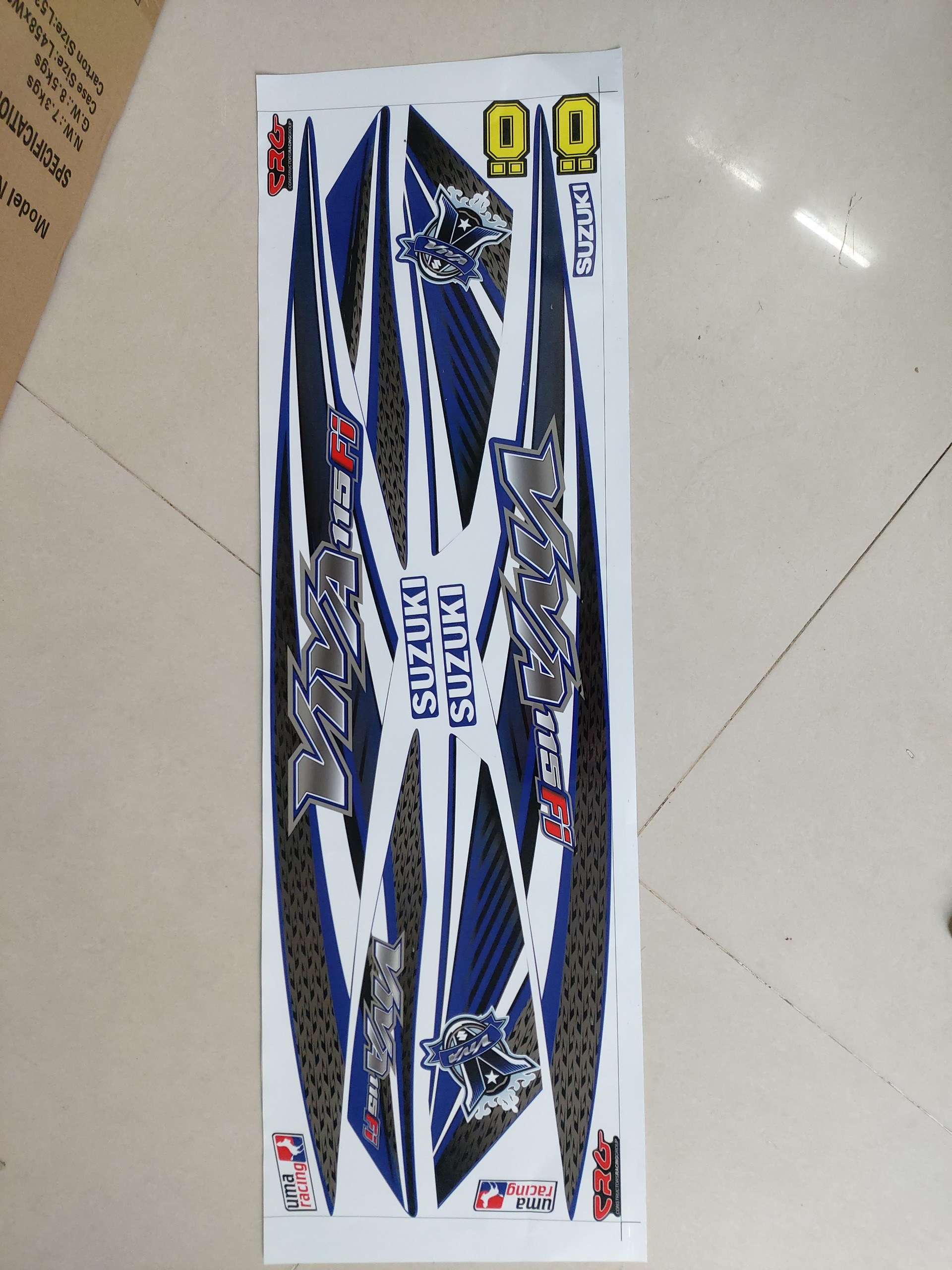 Tem xe suzuki viva 115fi có logo ngay bửng