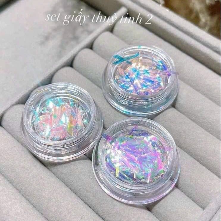Set Giấy Kiếng Thủy Tinh ,Phụ Kiện Trang Trí Móng - Mini Nails