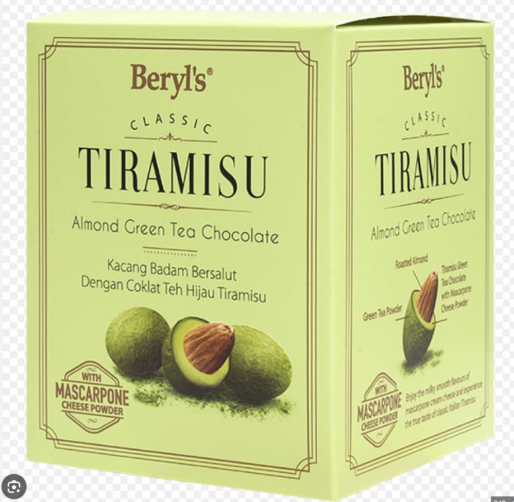 Beryls Almond Green Tea Tiramisu Chocolate 100G