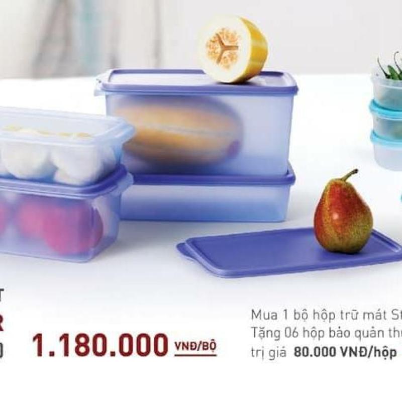 Bộ hộp trữ mát STAK N STOR thế hệ 2 ( 4 hộp ) Tặng 06 hộp BQTP Small Saver 200ml. Trị giá 80k/1 hộp
