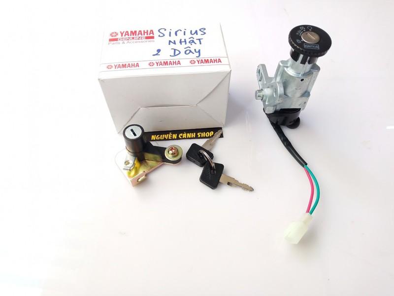 Bộ ổ khóa xe sirius nhật 2 dây