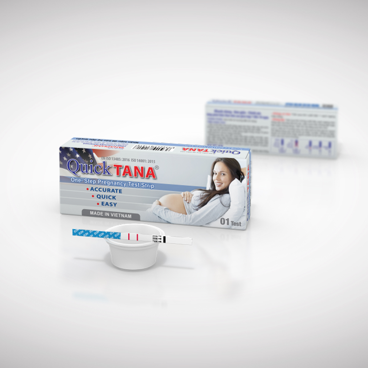 [CHÍNH HÃNG] Que thử thai Quicktana Pregnancy Test Strip Tanaphar dụng cụ y tế phát hiện thai sớm, chính xác [CHE TÊN]
