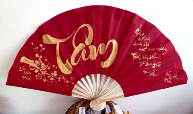 Quạt Lụa Cầm Tay - Quạt Thư Pháp
