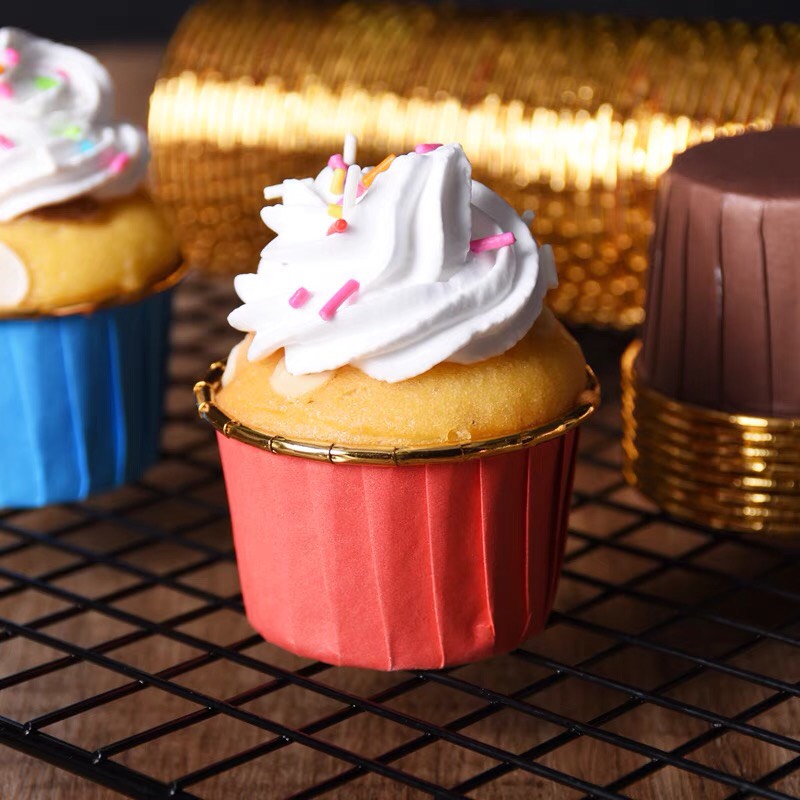 SET 50 CUP ĐỰNG CUPCAKE GIẤY NHIỀU MÀU