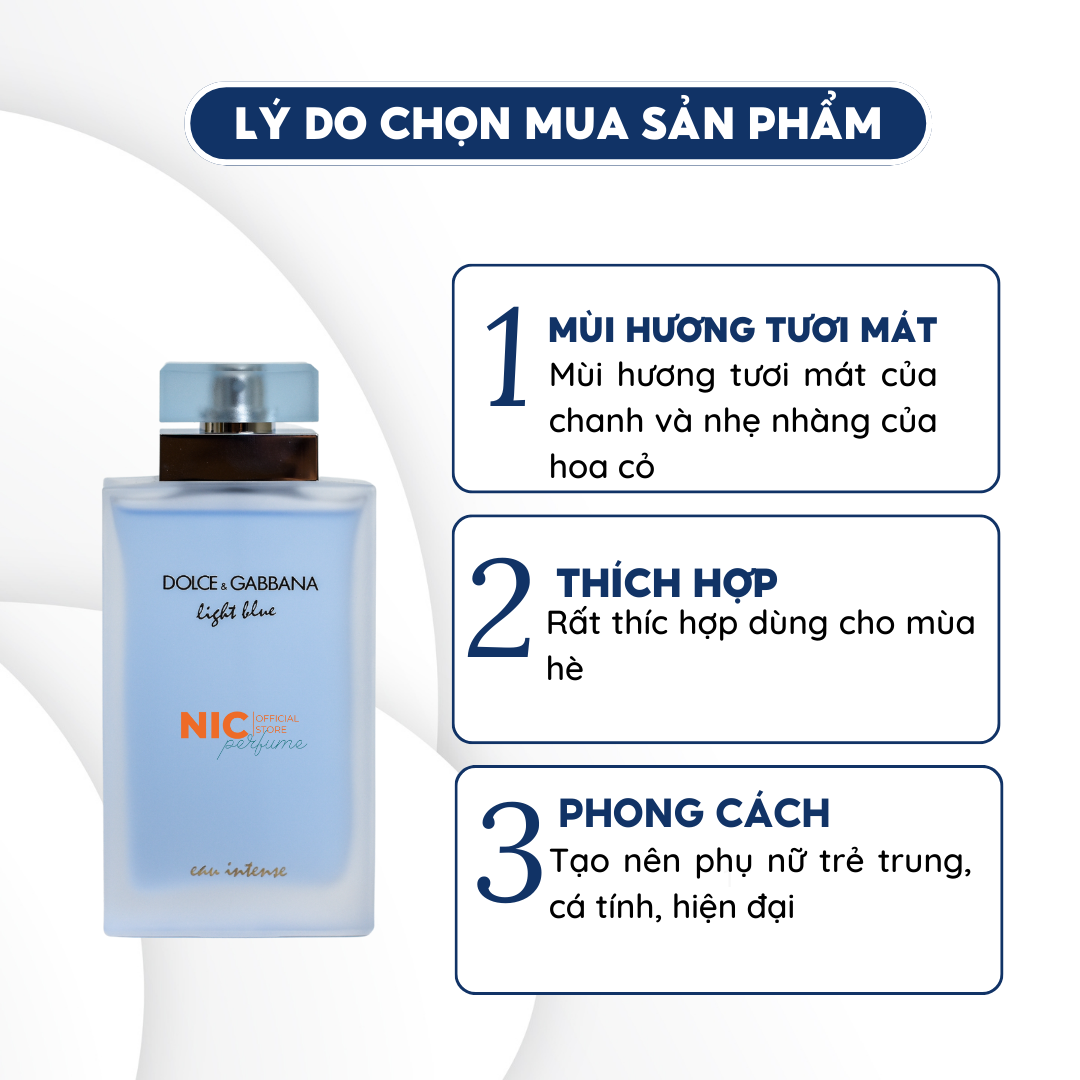 Nước hoa chiết DG Light blue intense 10ml