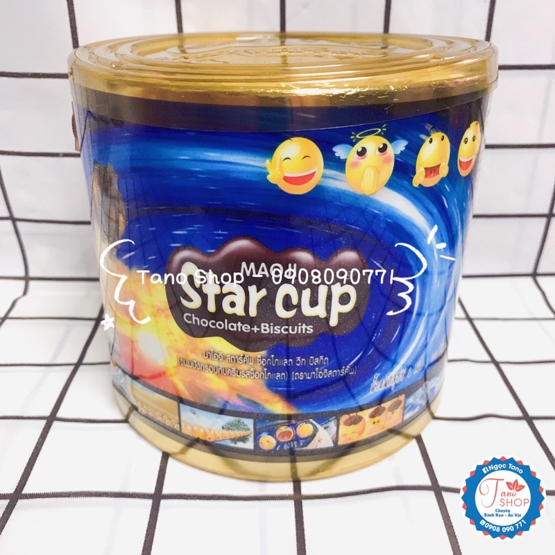 [Hộp 100 chén] Bánh socola Star Cup Thái