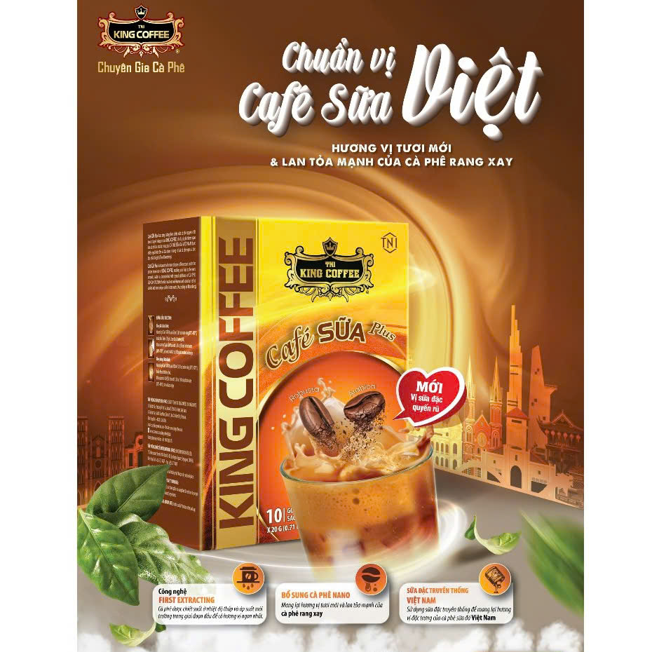 CÀ PHÊ SỮA TNI KING COFFEE TÚI 1KG ( 50 GÓI X 20GR) C