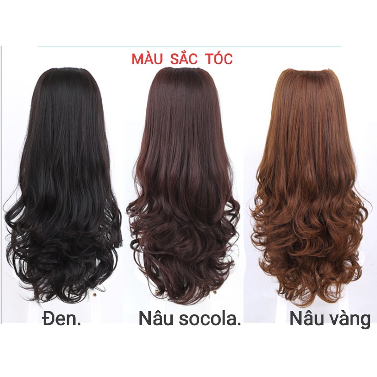 Tóc giả kẹp u xoăn cao cấp( hình thật 100% )