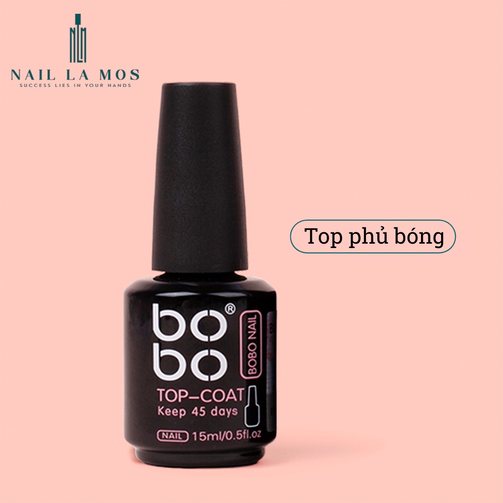 Base top Bobo chính hãng - gel liên kết top phủ bóng cứng móng top lì Bobo chuyên dụng cho dân làm móng