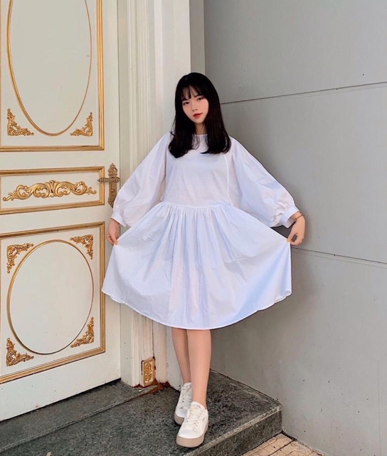 Váy Baby doll Dream đen trắng basic Hàn quốc  Chân váy ngắn