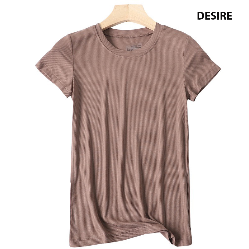 Áo thun trơn cộc tay basic thun cotton cổ tim mịn mát mùa hè AN-02