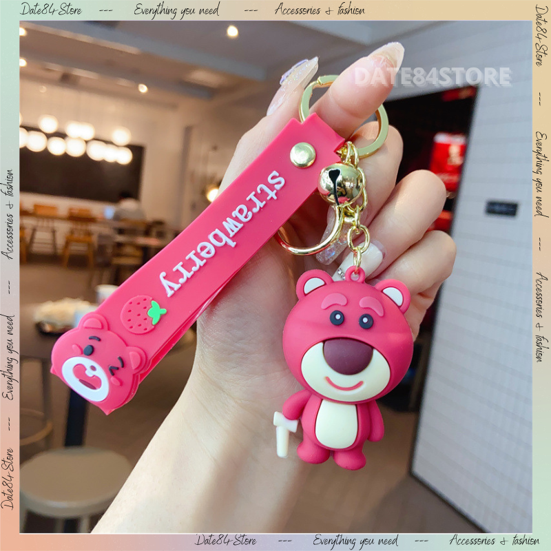 Móc khóa gấu dâu cute Date84store