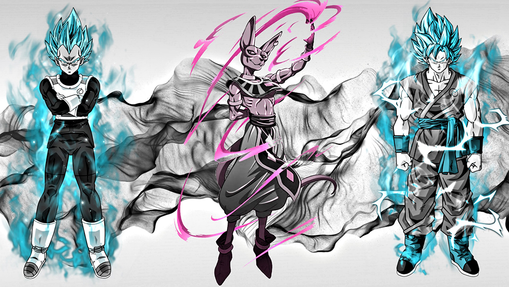 Poster A3 dán tường Anime, decal 30x42 trang trí có keo Dragon Ball Super Wallpapers 2