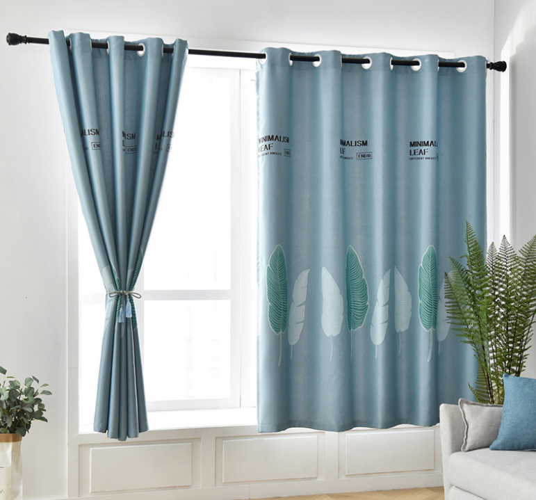 RÈM TREO CỬA NHIỀU HỌA TIẾT CHIỀU CAO 2M (NHIỀU KÍCH THƯỚC ,VẢI DÀY ĐẸP ) MẪU LÁ VÀ CHỮ XANH